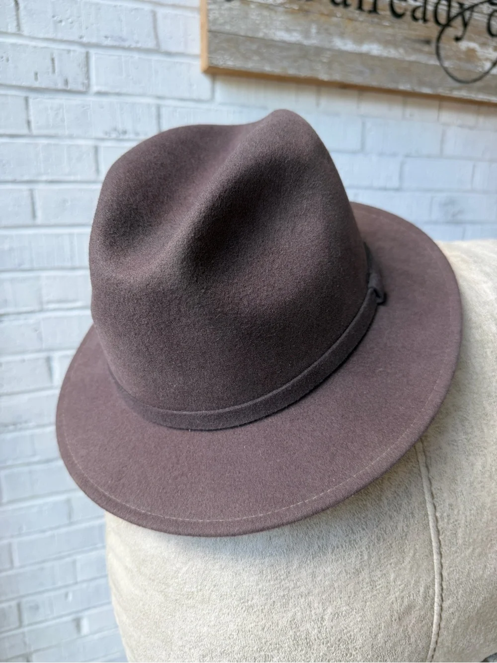 The Natural by Bollman 100% Wool Fedora • USA • Large. BR